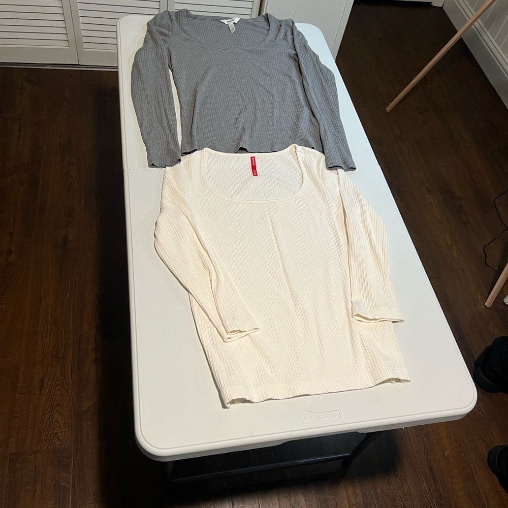 SPANX Size Medium Ribbed Long Sleeve Tops